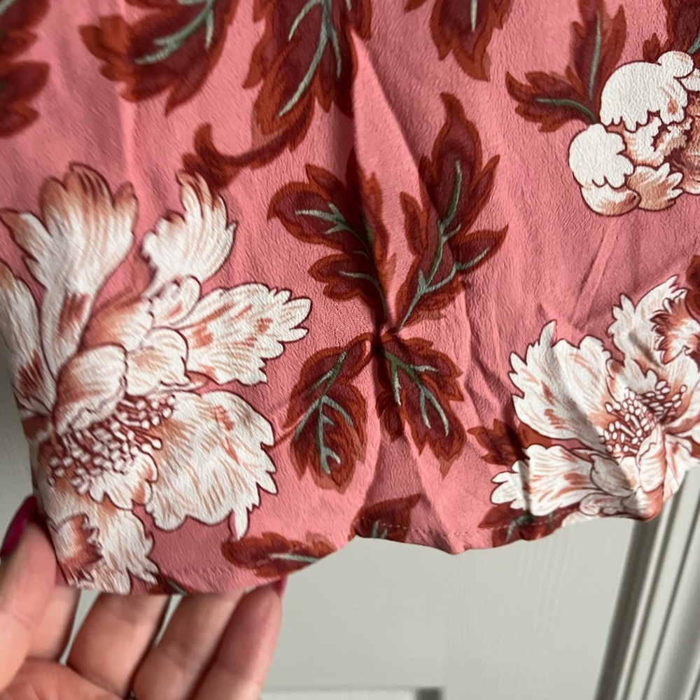 Floral Pink Women's Top Loft M - Picture 6 of 11
